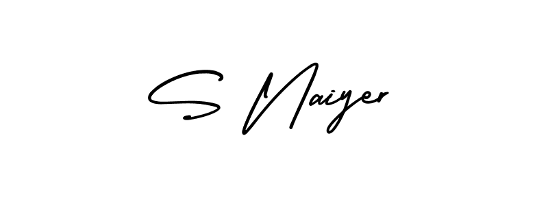 How to make S Naiyer signature? AmerikaSignatureDemo-Regular is a professional autograph style. Create handwritten signature for S Naiyer name. S Naiyer signature style 3 images and pictures png