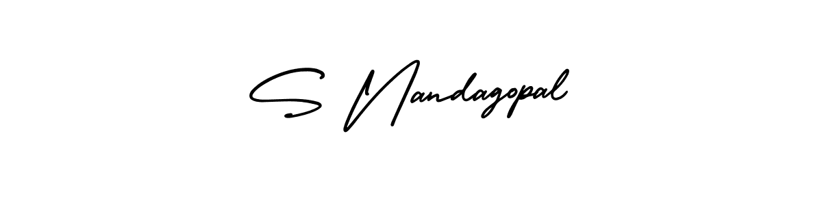 How to make S Nandagopal signature? AmerikaSignatureDemo-Regular is a professional autograph style. Create handwritten signature for S Nandagopal name. S Nandagopal signature style 3 images and pictures png