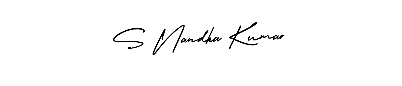 Make a beautiful signature design for name S Nandha Kumar. Use this online signature maker to create a handwritten signature for free. S Nandha Kumar signature style 3 images and pictures png