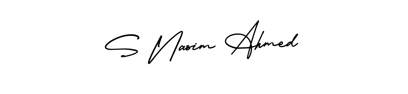 Make a beautiful signature design for name S Nasim Ahmed. Use this online signature maker to create a handwritten signature for free. S Nasim Ahmed signature style 3 images and pictures png