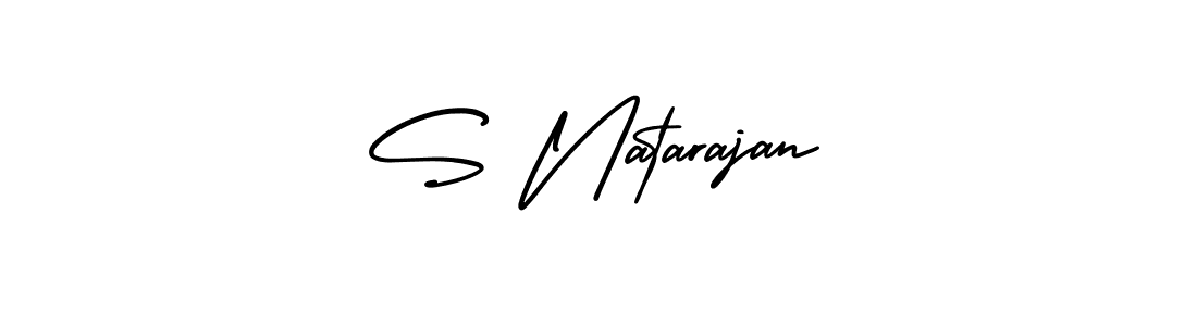 Create a beautiful signature design for name S Natarajan. With this signature (AmerikaSignatureDemo-Regular) fonts, you can make a handwritten signature for free. S Natarajan signature style 3 images and pictures png