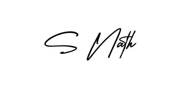 Create a beautiful signature design for name S Nath. With this signature (AmerikaSignatureDemo-Regular) fonts, you can make a handwritten signature for free. S Nath signature style 3 images and pictures png