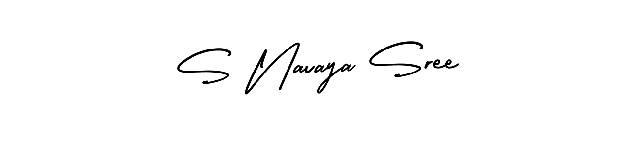 Make a short S Navaya Sree signature style. Manage your documents anywhere anytime using AmerikaSignatureDemo-Regular. Create and add eSignatures, submit forms, share and send files easily. S Navaya Sree signature style 3 images and pictures png