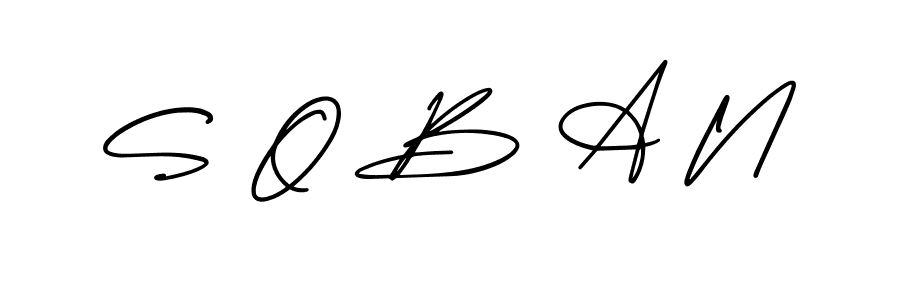 How to make S O B A N signature? AmerikaSignatureDemo-Regular is a professional autograph style. Create handwritten signature for S O B A N name. S O B A N signature style 3 images and pictures png