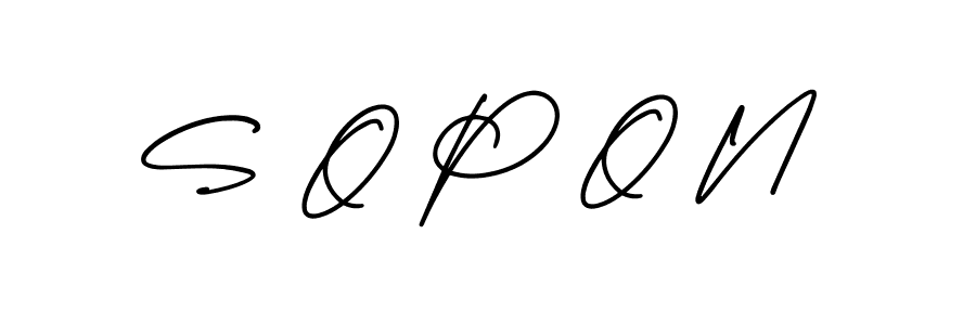 Best and Professional Signature Style for S O P O N. AmerikaSignatureDemo-Regular Best Signature Style Collection. S O P O N signature style 3 images and pictures png