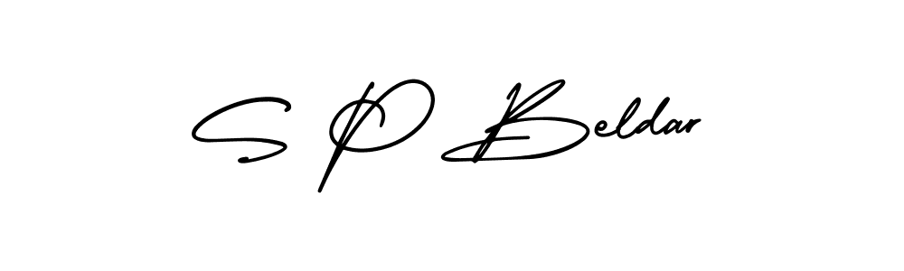 Use a signature maker to create a handwritten signature online. With this signature software, you can design (AmerikaSignatureDemo-Regular) your own signature for name S P Beldar. S P Beldar signature style 3 images and pictures png
