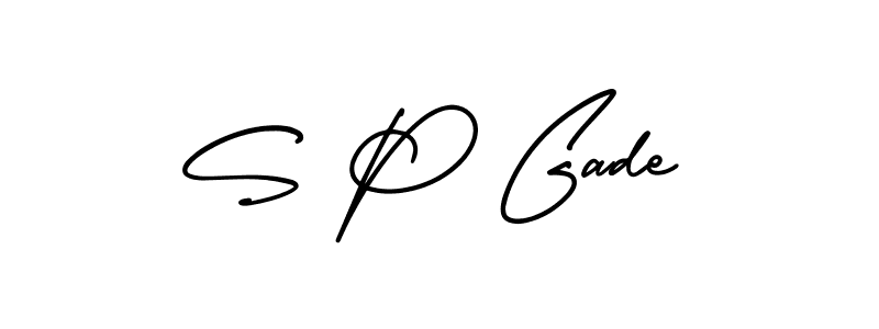 Make a beautiful signature design for name S P Gade. With this signature (AmerikaSignatureDemo-Regular) style, you can create a handwritten signature for free. S P Gade signature style 3 images and pictures png