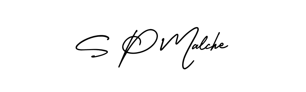It looks lik you need a new signature style for name S P Malche. Design unique handwritten (AmerikaSignatureDemo-Regular) signature with our free signature maker in just a few clicks. S P Malche signature style 3 images and pictures png
