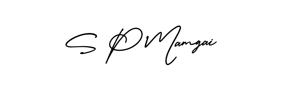 Design your own signature with our free online signature maker. With this signature software, you can create a handwritten (AmerikaSignatureDemo-Regular) signature for name S P Mamgai. S P Mamgai signature style 3 images and pictures png