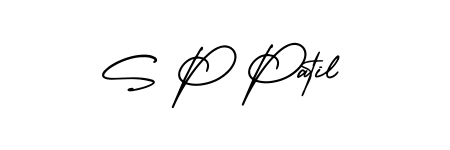 Design your own signature with our free online signature maker. With this signature software, you can create a handwritten (AmerikaSignatureDemo-Regular) signature for name S P Patil. S P Patil signature style 3 images and pictures png