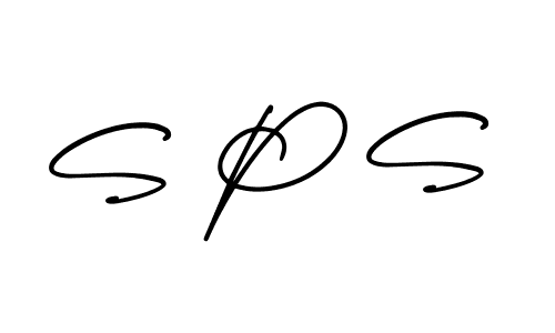 Design your own signature with our free online signature maker. With this signature software, you can create a handwritten (AmerikaSignatureDemo-Regular) signature for name S P S. S P S signature style 3 images and pictures png