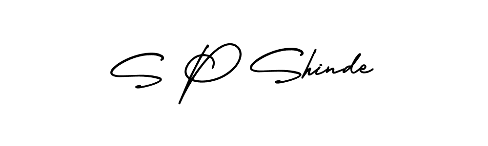 Design your own signature with our free online signature maker. With this signature software, you can create a handwritten (AmerikaSignatureDemo-Regular) signature for name S P Shinde. S P Shinde signature style 3 images and pictures png
