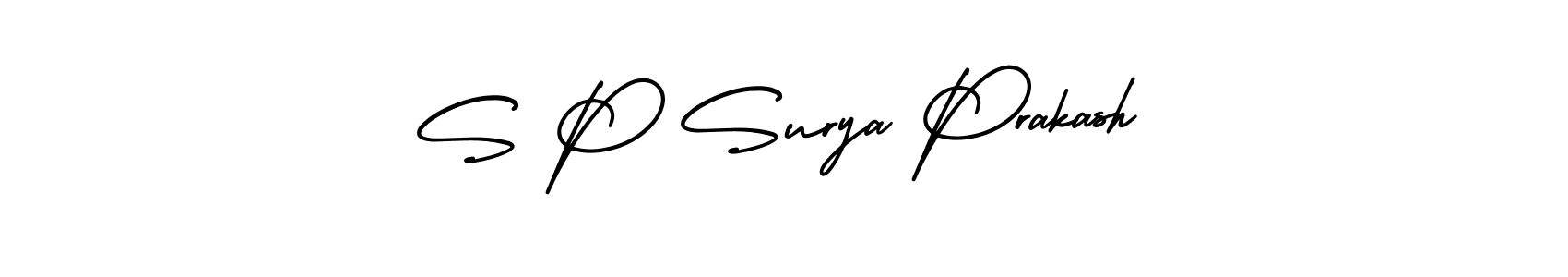 Also You can easily find your signature by using the search form. We will create S P Surya Prakash name handwritten signature images for you free of cost using AmerikaSignatureDemo-Regular sign style. S P Surya Prakash signature style 3 images and pictures png