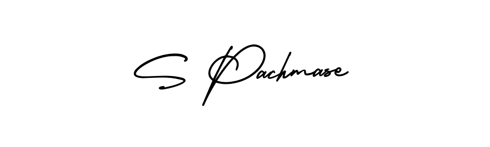 Design your own signature with our free online signature maker. With this signature software, you can create a handwritten (AmerikaSignatureDemo-Regular) signature for name S Pachmase. S Pachmase signature style 3 images and pictures png