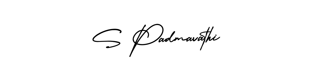 Make a beautiful signature design for name S Padmavathi. With this signature (AmerikaSignatureDemo-Regular) style, you can create a handwritten signature for free. S Padmavathi signature style 3 images and pictures png