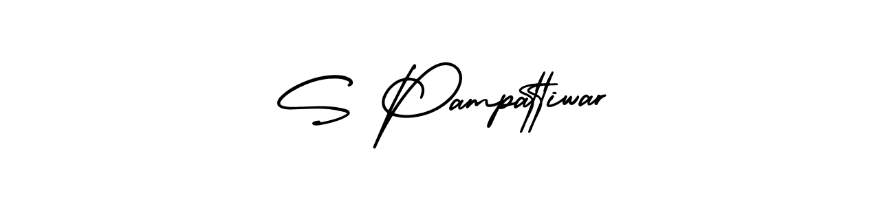 Create a beautiful signature design for name S Pampattiwar. With this signature (AmerikaSignatureDemo-Regular) fonts, you can make a handwritten signature for free. S Pampattiwar signature style 3 images and pictures png