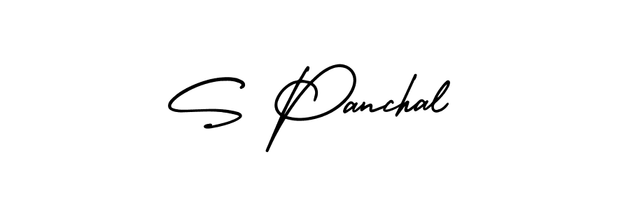 Create a beautiful signature design for name S Panchal. With this signature (AmerikaSignatureDemo-Regular) fonts, you can make a handwritten signature for free. S Panchal signature style 3 images and pictures png