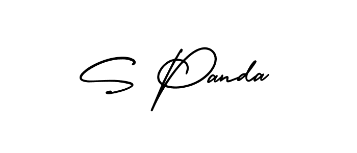 Use a signature maker to create a handwritten signature online. With this signature software, you can design (AmerikaSignatureDemo-Regular) your own signature for name S Panda. S Panda signature style 3 images and pictures png