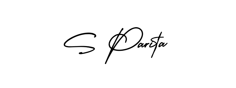 Check out images of Autograph of S Parita name. Actor S Parita Signature Style. AmerikaSignatureDemo-Regular is a professional sign style online. S Parita signature style 3 images and pictures png