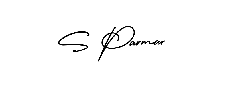 Similarly AmerikaSignatureDemo-Regular is the best handwritten signature design. Signature creator online .You can use it as an online autograph creator for name S Parmar. S Parmar signature style 3 images and pictures png