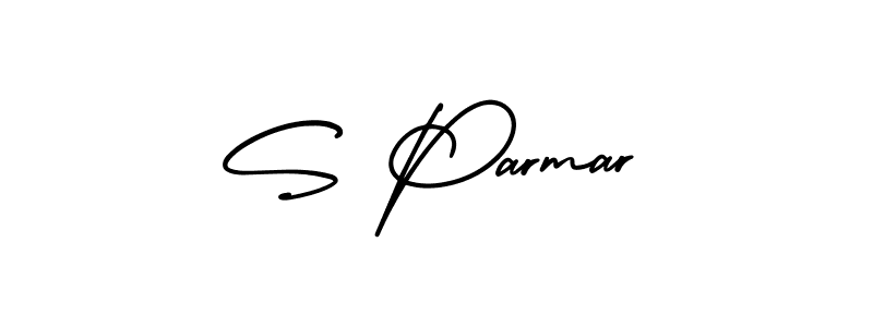 How to make S Parmar name signature. Use AmerikaSignatureDemo-Regular style for creating short signs online. This is the latest handwritten sign. S Parmar signature style 3 images and pictures png
