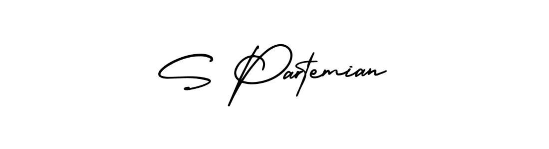 Make a beautiful signature design for name S Partemian. With this signature (AmerikaSignatureDemo-Regular) style, you can create a handwritten signature for free. S Partemian signature style 3 images and pictures png