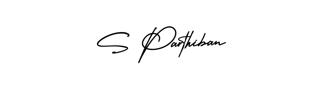 Create a beautiful signature design for name S Parthiban. With this signature (AmerikaSignatureDemo-Regular) fonts, you can make a handwritten signature for free. S Parthiban signature style 3 images and pictures png