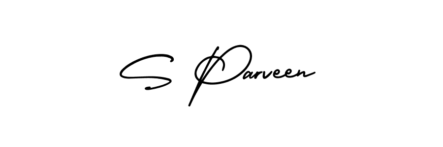 if you are searching for the best signature style for your name S Parveen. so please give up your signature search. here we have designed multiple signature styles  using AmerikaSignatureDemo-Regular. S Parveen signature style 3 images and pictures png