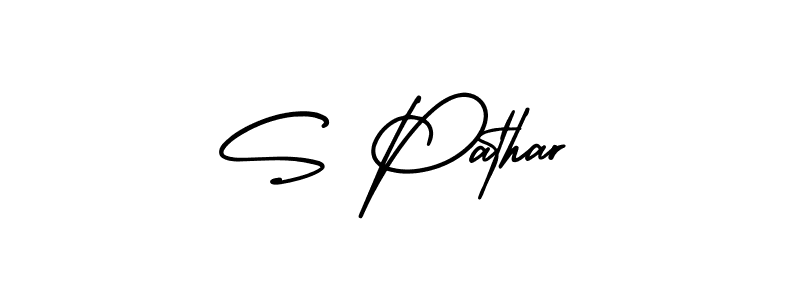 This is the best signature style for the S Pathar name. Also you like these signature font (AmerikaSignatureDemo-Regular). Mix name signature. S Pathar signature style 3 images and pictures png