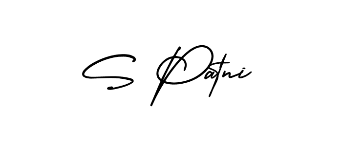How to Draw S Patni signature style? AmerikaSignatureDemo-Regular is a latest design signature styles for name S Patni. S Patni signature style 3 images and pictures png