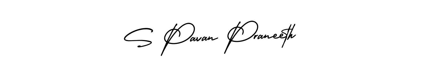 AmerikaSignatureDemo-Regular is a professional signature style that is perfect for those who want to add a touch of class to their signature. It is also a great choice for those who want to make their signature more unique. Get S Pavan Praneeth name to fancy signature for free. S Pavan Praneeth signature style 3 images and pictures png