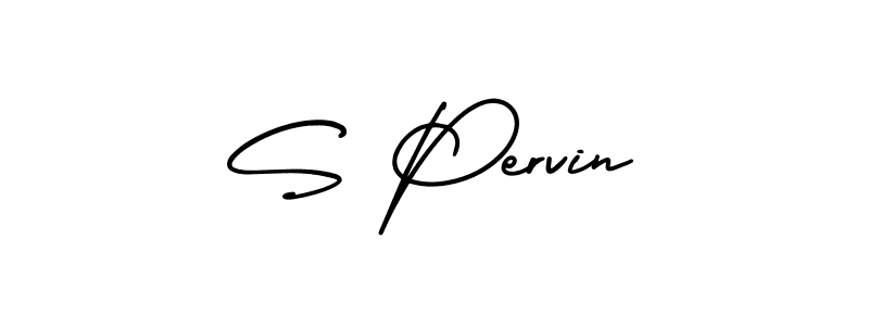AmerikaSignatureDemo-Regular is a professional signature style that is perfect for those who want to add a touch of class to their signature. It is also a great choice for those who want to make their signature more unique. Get S Pervin name to fancy signature for free. S Pervin signature style 3 images and pictures png