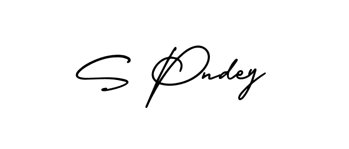 Also we have S Pndey name is the best signature style. Create professional handwritten signature collection using AmerikaSignatureDemo-Regular autograph style. S Pndey signature style 3 images and pictures png