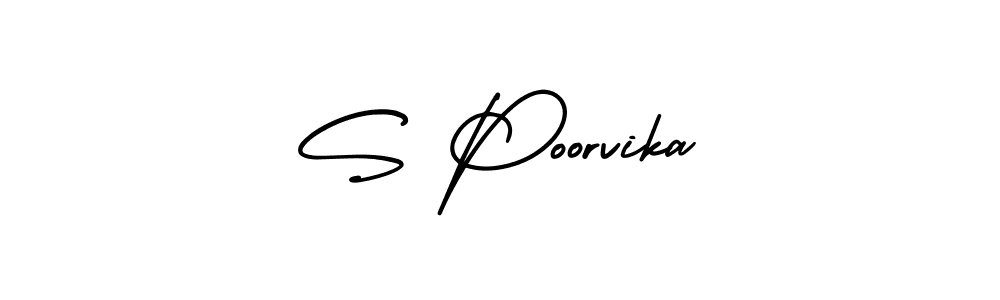 Make a short S Poorvika signature style. Manage your documents anywhere anytime using AmerikaSignatureDemo-Regular. Create and add eSignatures, submit forms, share and send files easily. S Poorvika signature style 3 images and pictures png