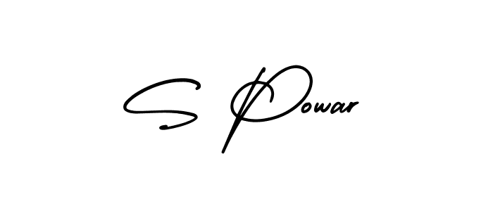 S Powar stylish signature style. Best Handwritten Sign (AmerikaSignatureDemo-Regular) for my name. Handwritten Signature Collection Ideas for my name S Powar. S Powar signature style 3 images and pictures png