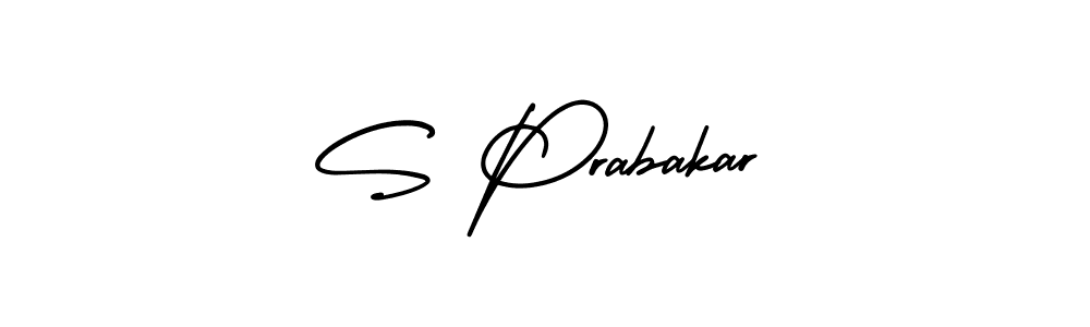 S Prabakar stylish signature style. Best Handwritten Sign (AmerikaSignatureDemo-Regular) for my name. Handwritten Signature Collection Ideas for my name S Prabakar. S Prabakar signature style 3 images and pictures png