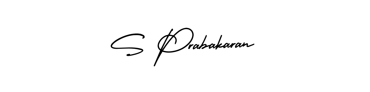 Use a signature maker to create a handwritten signature online. With this signature software, you can design (AmerikaSignatureDemo-Regular) your own signature for name S Prabakaran. S Prabakaran signature style 3 images and pictures png