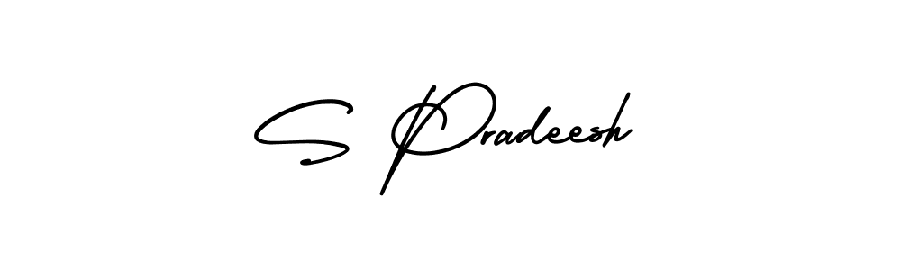 Make a beautiful signature design for name S Pradeesh. Use this online signature maker to create a handwritten signature for free. S Pradeesh signature style 3 images and pictures png