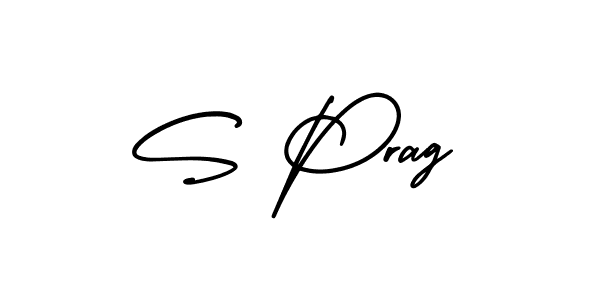You should practise on your own different ways (AmerikaSignatureDemo-Regular) to write your name (S Prag) in signature. don't let someone else do it for you. S Prag signature style 3 images and pictures png