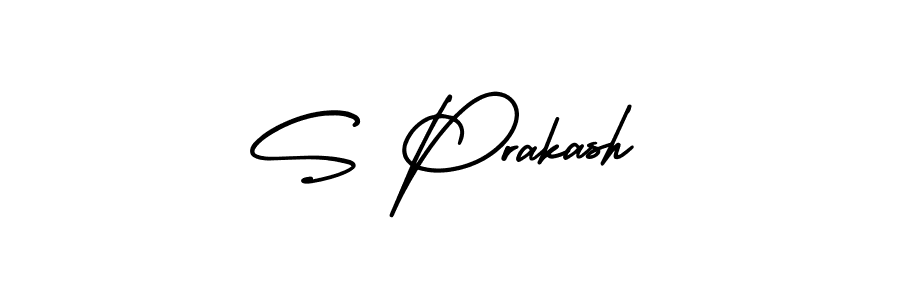 The best way (AmerikaSignatureDemo-Regular) to make a short signature is to pick only two or three words in your name. The name S Prakash include a total of six letters. For converting this name. S Prakash signature style 3 images and pictures png