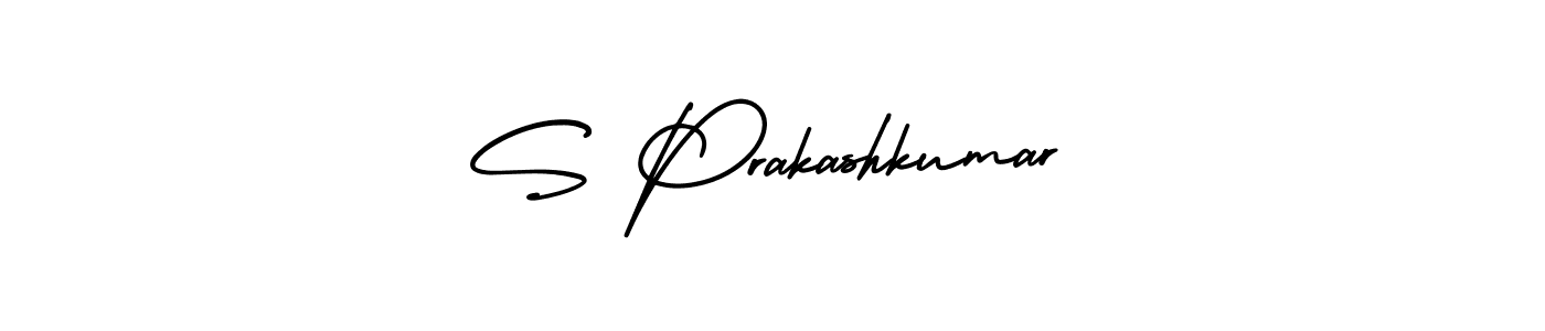 How to make S Prakashkumar name signature. Use AmerikaSignatureDemo-Regular style for creating short signs online. This is the latest handwritten sign. S Prakashkumar signature style 3 images and pictures png