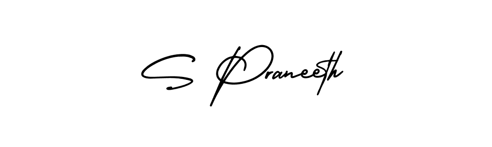 Make a beautiful signature design for name S Praneeth. Use this online signature maker to create a handwritten signature for free. S Praneeth signature style 3 images and pictures png