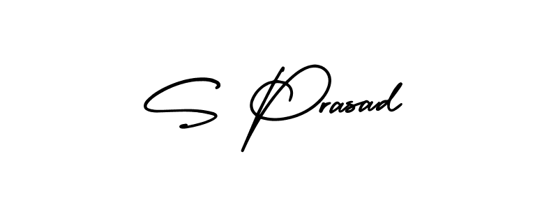 Use a signature maker to create a handwritten signature online. With this signature software, you can design (AmerikaSignatureDemo-Regular) your own signature for name S Prasad. S Prasad signature style 3 images and pictures png