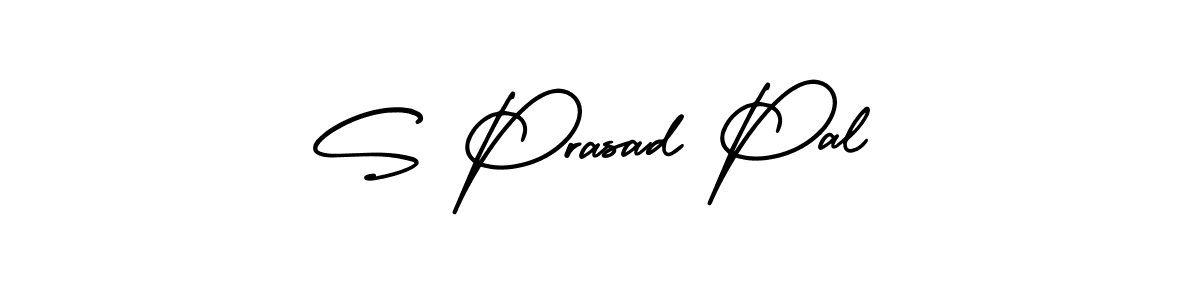 Use a signature maker to create a handwritten signature online. With this signature software, you can design (AmerikaSignatureDemo-Regular) your own signature for name S Prasad Pal. S Prasad Pal signature style 3 images and pictures png