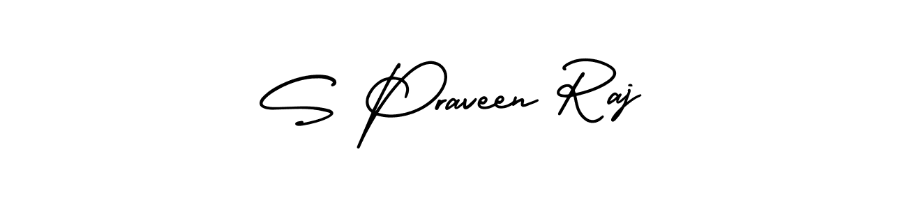Also You can easily find your signature by using the search form. We will create S Praveen Raj name handwritten signature images for you free of cost using AmerikaSignatureDemo-Regular sign style. S Praveen Raj signature style 3 images and pictures png