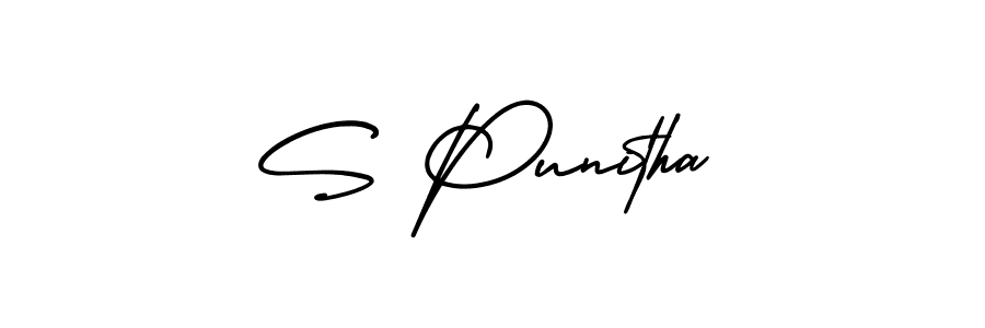 Make a short S Punitha signature style. Manage your documents anywhere anytime using AmerikaSignatureDemo-Regular. Create and add eSignatures, submit forms, share and send files easily. S Punitha signature style 3 images and pictures png