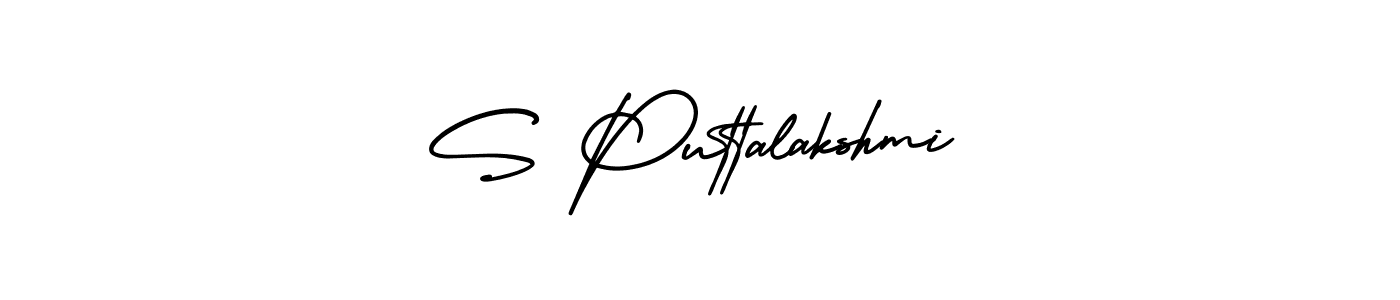 if you are searching for the best signature style for your name S Puttalakshmi. so please give up your signature search. here we have designed multiple signature styles  using AmerikaSignatureDemo-Regular. S Puttalakshmi signature style 3 images and pictures png