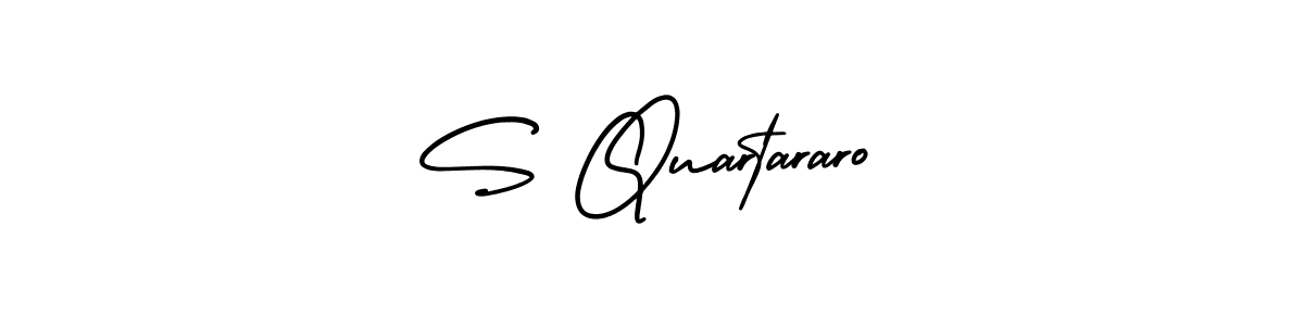 Create a beautiful signature design for name S Quartararo. With this signature (AmerikaSignatureDemo-Regular) fonts, you can make a handwritten signature for free. S Quartararo signature style 3 images and pictures png