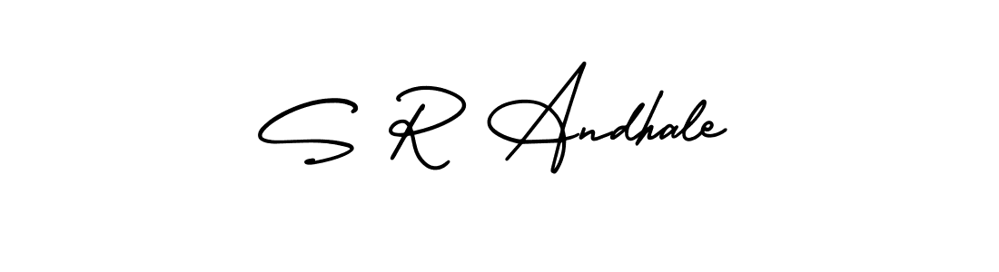 Create a beautiful signature design for name S R Andhale. With this signature (AmerikaSignatureDemo-Regular) fonts, you can make a handwritten signature for free. S R Andhale signature style 3 images and pictures png