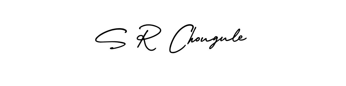 Create a beautiful signature design for name S R Chougule. With this signature (AmerikaSignatureDemo-Regular) fonts, you can make a handwritten signature for free. S R Chougule signature style 3 images and pictures png